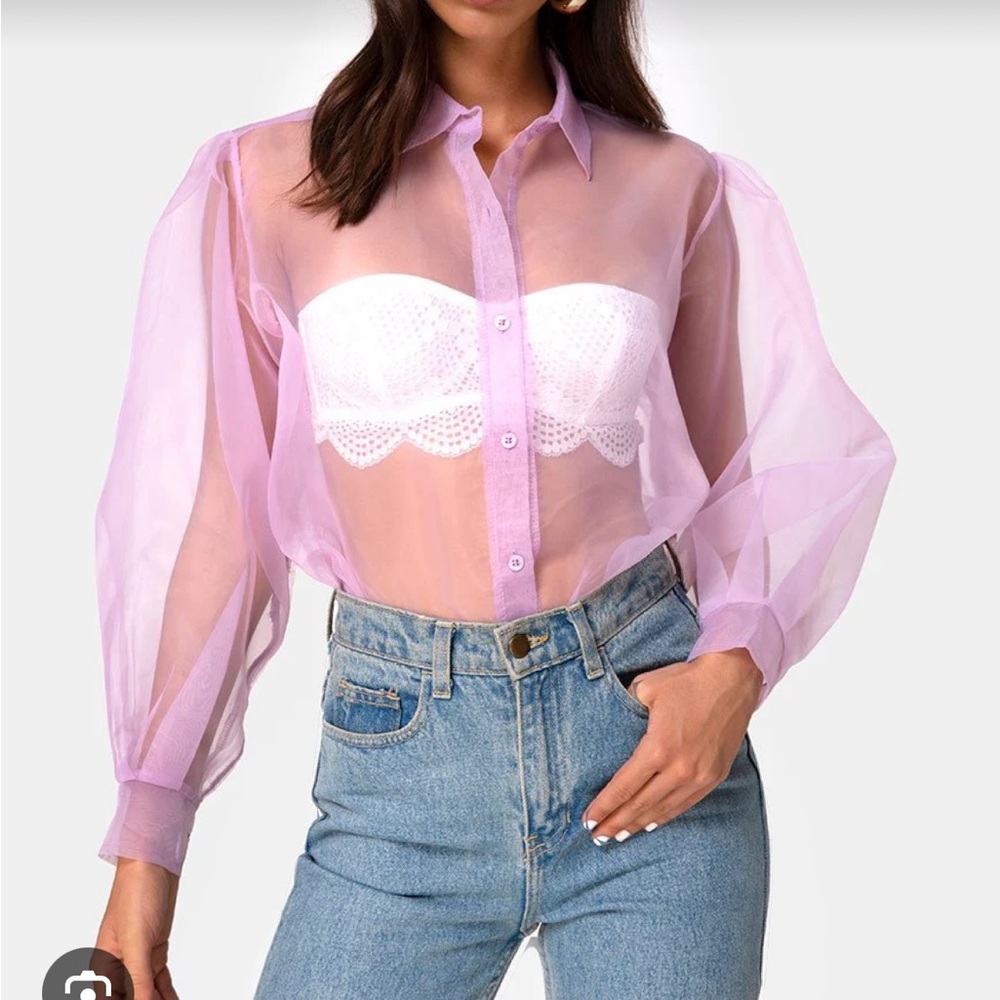 Motel rocks sheer button up